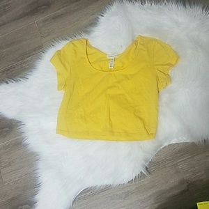 Yellow crop top soft